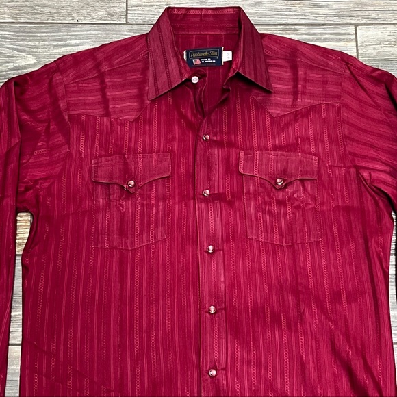 Panhandle Slim Shirts Vintage Panhandle Slim Western Shirt Mens Size 6 36 Pearl Snap Red